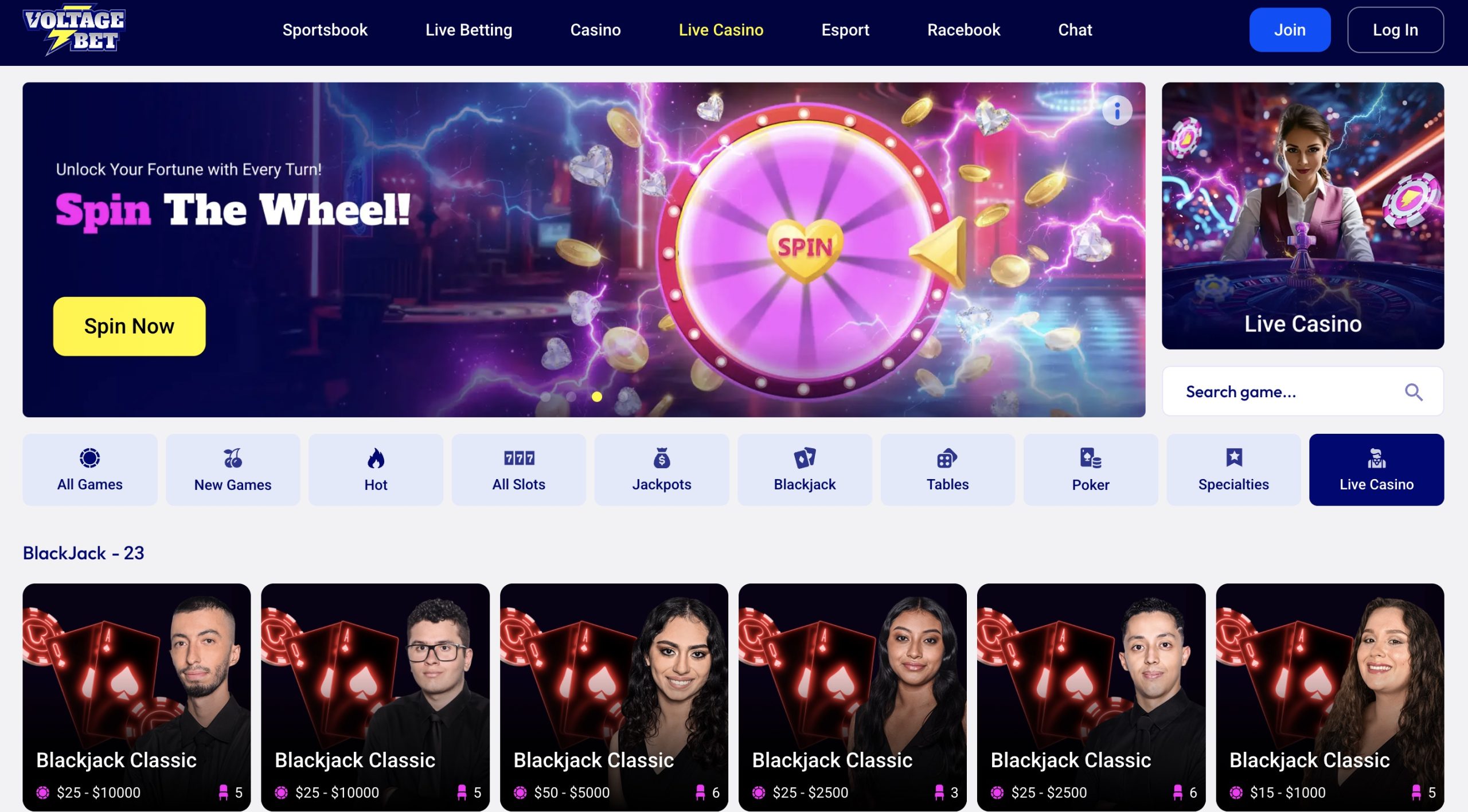 VoltageBet Florida Online Casino